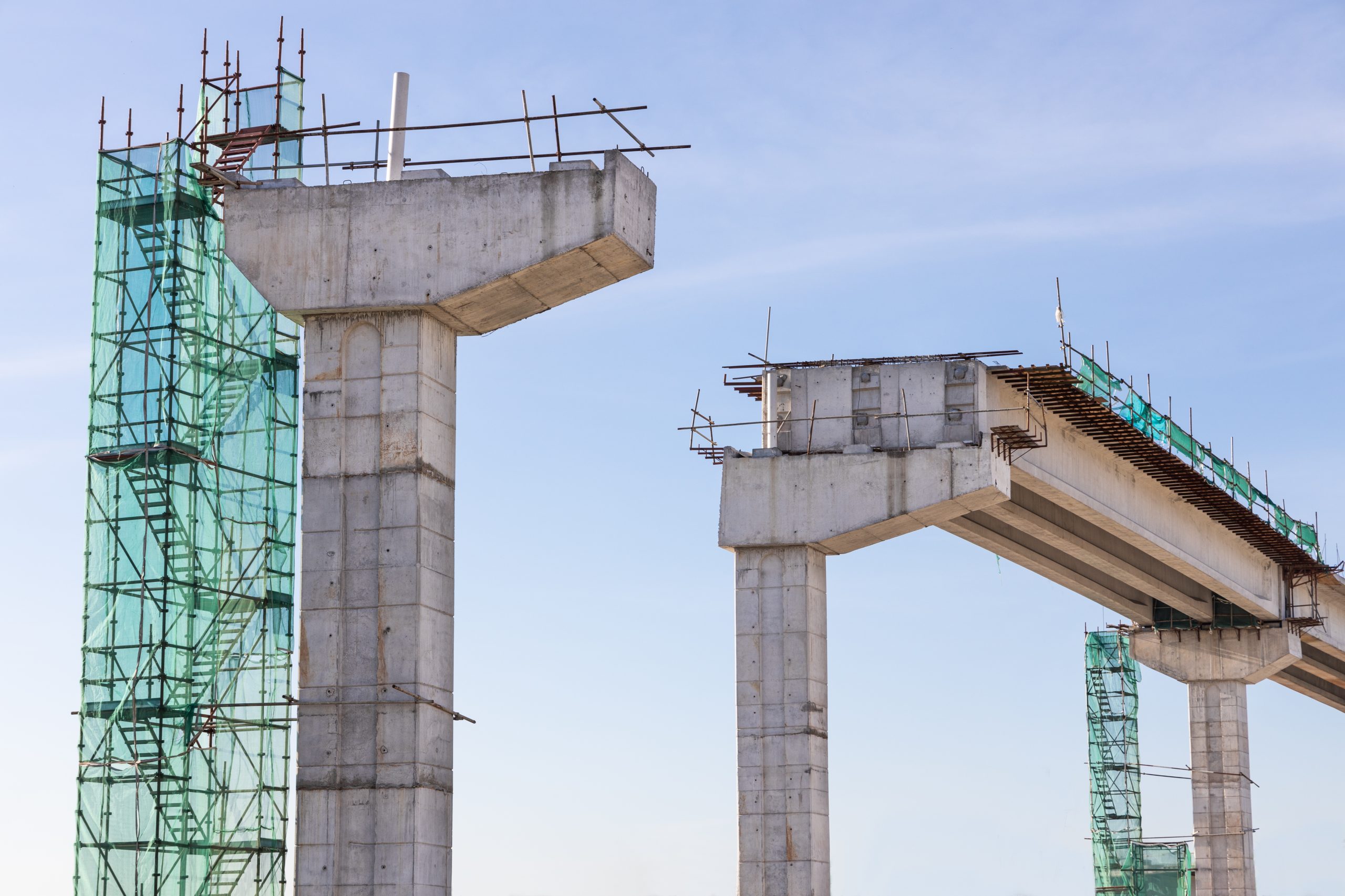 Construction service being done on an MRT rail